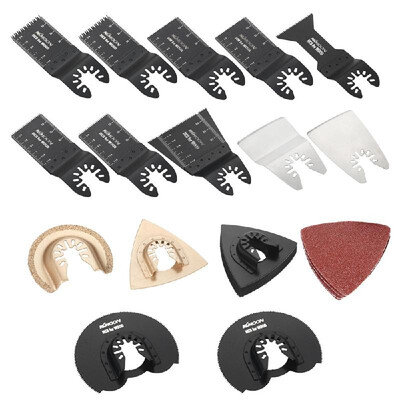 

KKmoon 25pcs Oscillating Saw Web Quick Release Kit Multi Tool Saw Webs for Fein Multimaster Makita Bosch Rockwell Sonicrafter Worx