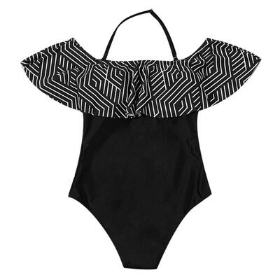 

Women One Piece Off Shoulder Swimsuit Bikini Ruffle Sexy Beach Swimwear