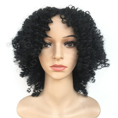 

FZP Hot brazilian Hair African Ameri short kinky Curly Wig Simulation Human Hair short curly full wigs in stock