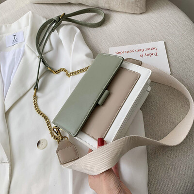 

Summer new color chain bag female 2019 new Korean version of the wild shoulder slung fashion sense small square bag