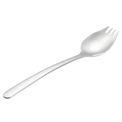 

Multifunctional 2 in 1 Stainless Steel Spoon Fork Tableware Kitchen Utensil
