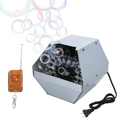 

AC 220V 50-60Hz Portable Bubble Machine Maker Automatic Bubble Blower Toys for Kids Plug-in with Remote Control for OutdoorIndoor