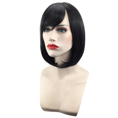 

〖Follure〗Bob Style Wig Womens Short Straight Full Hair Wigs Cosplay Party Neat BangsA