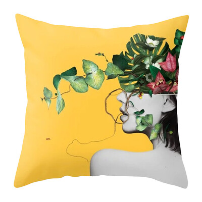 

Yellow Pillow Case Cartoon Yellow Peach Cashmere Pillow Back Pillow Cover Car Cushion Home Decor Sofa Pillow Cases