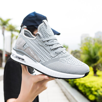 

Couple flying weaving female models large size sports shoes air cushion shoes casual breathable sports running mens shoes