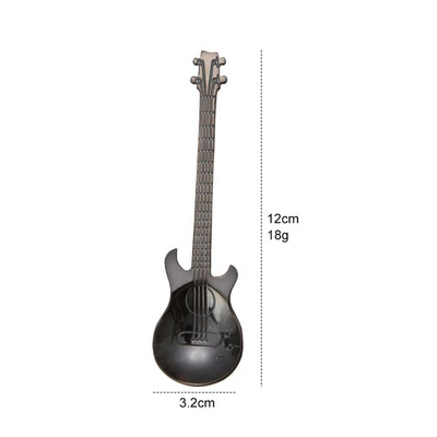

1Pc Creative Stainless Steel Guitar Shape Coffee Spoon Kitchen Tableware Cutlery