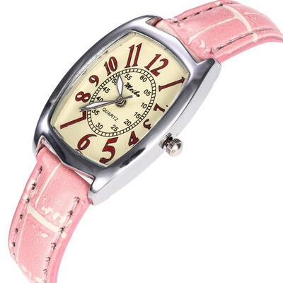 

Womens Casual Watch Leather Strap Stainless Steel Wristwatch Woman Simplel Elegant Red Watches For Lady Reloj Mujer