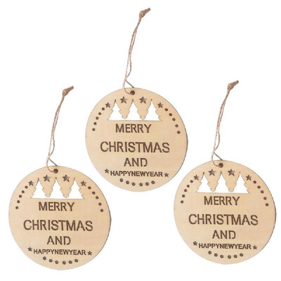 

Wooden Crafts Christmas Tree Hanging Pendants Ornaments Party Decor Wedding Supplies