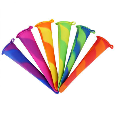 

Greensen 6Pcs Silicone Colorful Ice Bar Maker Ice Cream Mold Making Tool with Lid