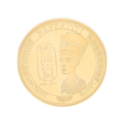

Egypt Cleopatra Gold Plated Egyptian Queen Nefertiti Commemorative Coin