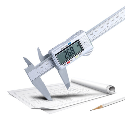 

Siaonvr 150mm6inch LCD Digital Electronic Carbon Fiber Vernier Caliper Gauge Micrometer