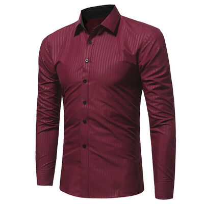 

SUNSIOM New Men Long Sleeve Button Down T-shirt Tops Slim Fit Casual Dress Formal Shirts