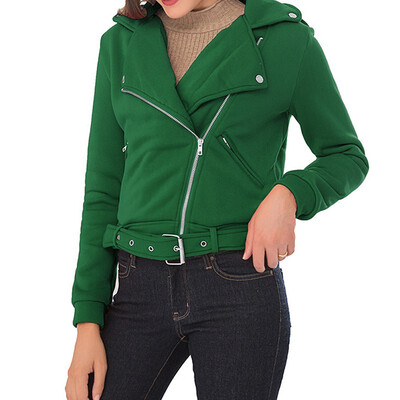 

Women Basic Black Jacket Turn Down Collar Slim Fit Suede Slanted Zipper Coat Jacket Suede Bomber Autumn Female Outwear