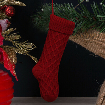 

Gobestart Christmas Gift Bags Knitting Stocking Socks Xmas Tree Ornaments
