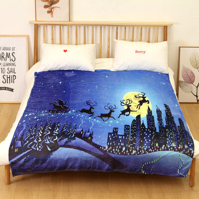 

Tailored Christmas Blanket Flannel Fabric Sofa Bed Blanket 150X200CM