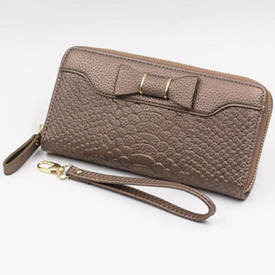 

Korean Version Of Women  Long Section Wallet Women  Cute Bowknot Student Large Capacity Mobile Phone Purse