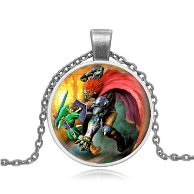 

Foreign best selling jewelry wholesale anime legend of Zelda fight Chinese-style time gem necklace