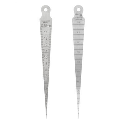 

Greensen 1pcs Stainless Steel Wedge Welding Taper Feeler Gauge Ruler Hole Inspection Tool 0-15mm