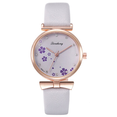 

New creative flower ladies diamond belt quartz watch female casual student watch