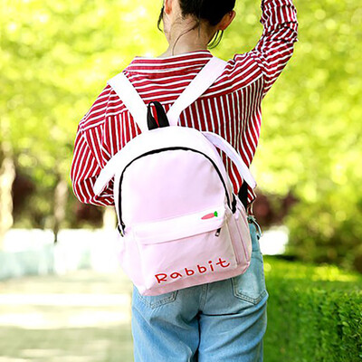 

New Fashion Womens Portable Backpack Casual Wild Cute Rabbit Ear Bear Backpack