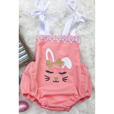 

Newborn Baby Girl Bunny Lace Backless Romper Jumpsuit Bodysuit Outfit Clothes