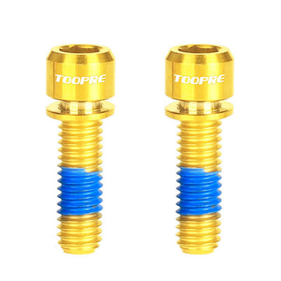 

2pcs M6 1820mm Titanium Ti Bolts Allen Hex Bike Tapered Head Screw Washers Kit