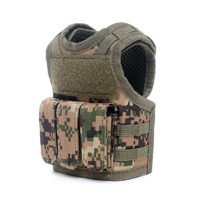 

Tactical Beer Vest Adjustable Wine Bottle Cover Molle Miniature Beverage Can Holder Sleeve Bar Decoration