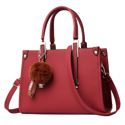 

Tailored Women Hairball Ornaments Tote Solid Sequins Handbag Purse Messenger Shoulder Bag