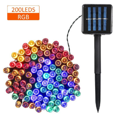 

Solar Powered String Light 100200 LEDs 2 Lighting Modes Christmas Lights IP65 Water-resistant Outdoor Hanging Fairy Lighting for