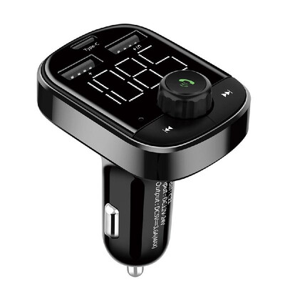 

FM Transmitter Car BT FM Radio Adapter Type-c Fast Charging MP3 WMA Player Dual UBS Car Charger