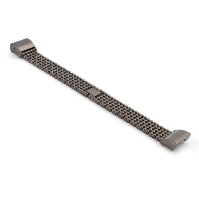 

Zinc Alloy 5 Row Beads Watch Band Bracelet Wrist Strap for Fitbit Charge 2