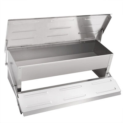 

Ktaxon Waterproof Automatic Chicken Feeder Treadle SelfOpen Aluminum Feeder Feed Trough