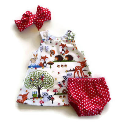 

US Newborn Toddler Kids Baby Girl Outfit Clothes Tops Dress Pants Headband Set