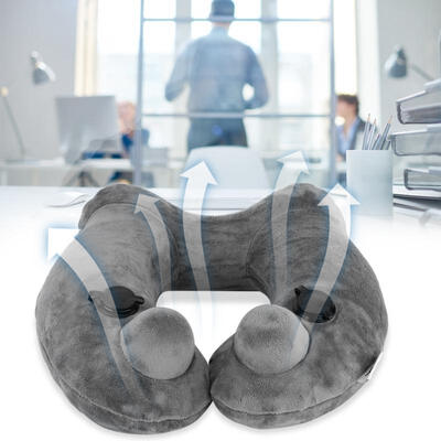 

Greensen Double Airbag Push-Type Soft Fastest Inflatable Neck Pillow U-Shaped Pillow Travel Pillow