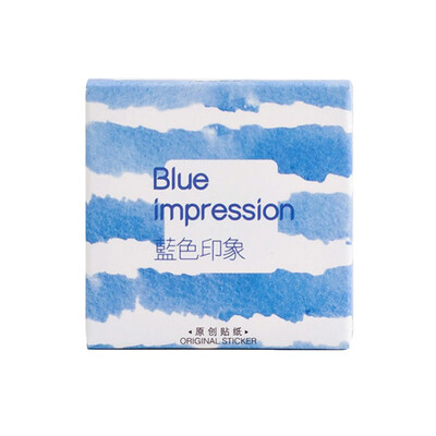 

Blue Impression Stickers Adhesive Stickers DIY Decoration Stickers