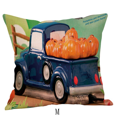 

〖Follure〗Halloween Pillow Cases Linen Sofa Pumpkin ghosts Cushion Cover Home Decor