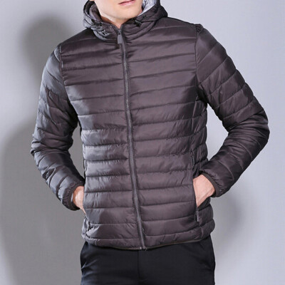 

Winter Mens Casual Coat Business Lightweight Hooded Warm Outwear Fashion Style