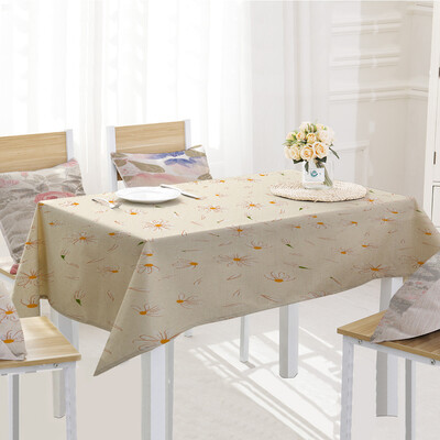 

Toponeto Simple Table Cloth Linen Tablecloth For Kitchen Decorative Dining Table Cover