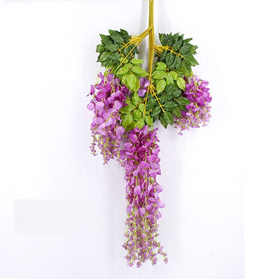 

FUNNYBUNNY 361 Feet Artificial Silk Wisteria Vine Ratta Silk Hanging Flower Wedding Decor