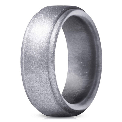 

2Pcs Silicone Rings For Men Wedding Bands Step Edge Rubber Wedding Ring Men Women