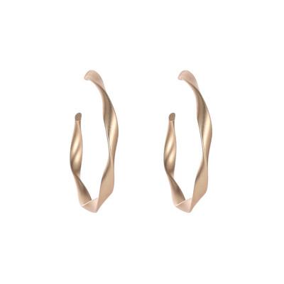 

Fashion Simple Women Matte Geometric Twisted Big Hoop Circle Earrings Jewelry