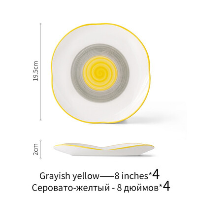

Plate ceramic hand-painted creative tableware underglaze color dessert plate dinner plate dish home European steak plate
