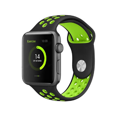 

Two-Colored Silica Gel Lightweight Watch Band Sport Breathable Watch Strap For Apple Watch 432