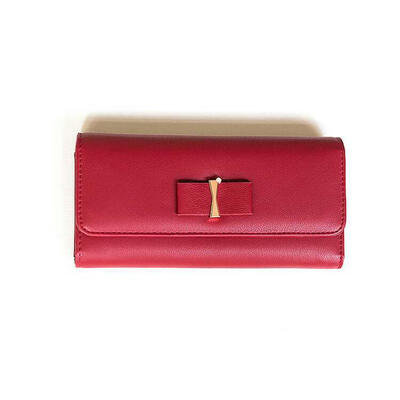 

Long Solid Color Wallet Card Holder Wallets Large Capacity Tri-fold Purse For Women Ladies