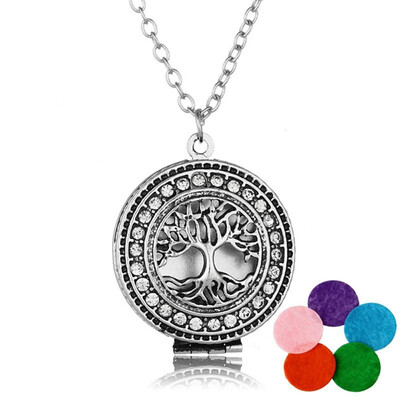 

Retro Hollow Aromatherapy Essential Oil Diffuser Perfume Locket Pendant Necklace