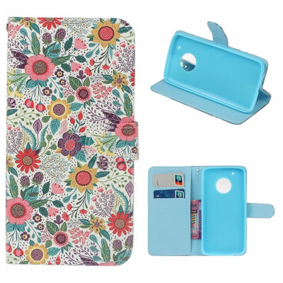 

MOONCASE MOTO X 2017 painted pattern leather case - wild chrysanthemum