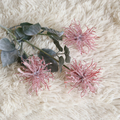 

〖Follure〗Sea Urchin Flocking Artificial Flower Fake FlowerHome Wedding Party Floral Decor