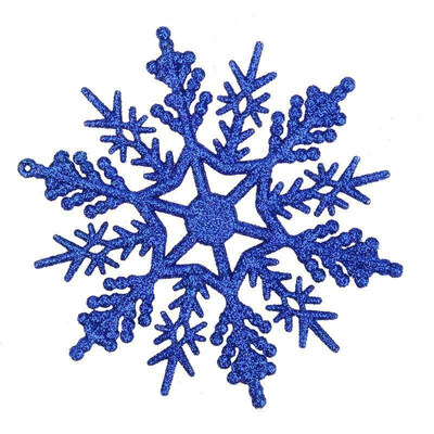 

FUNNYBUNNY 1pcs Multi Color Plastic Glitter Snowflakes Christmas Tree Home Decorations Ornament