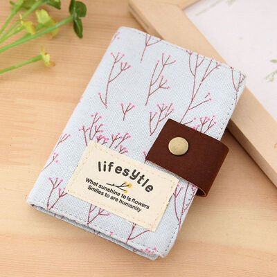 

2018 New Style Fashion Print ID Credit Card Holder Case Cavans Women Hasp Holders Letter Pocket Bags