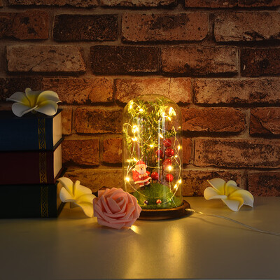 

〖Follure〗Copper Wire Lamp Microscopic Scene Ornaments Santa Claus Red Fruit